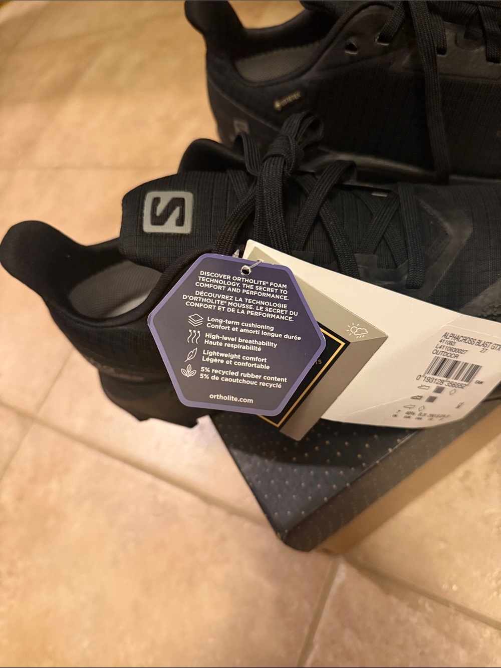 SALOMON women’s ALPHACROSS BLAST GTX  EnergyCell for Trail Running Sneakers - Picture 12 of 16